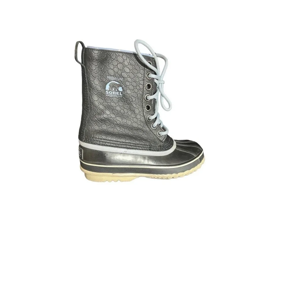 Sorel 1964 Premium Size 5 Pebbled‎ Winter Snow Boots Black Blue